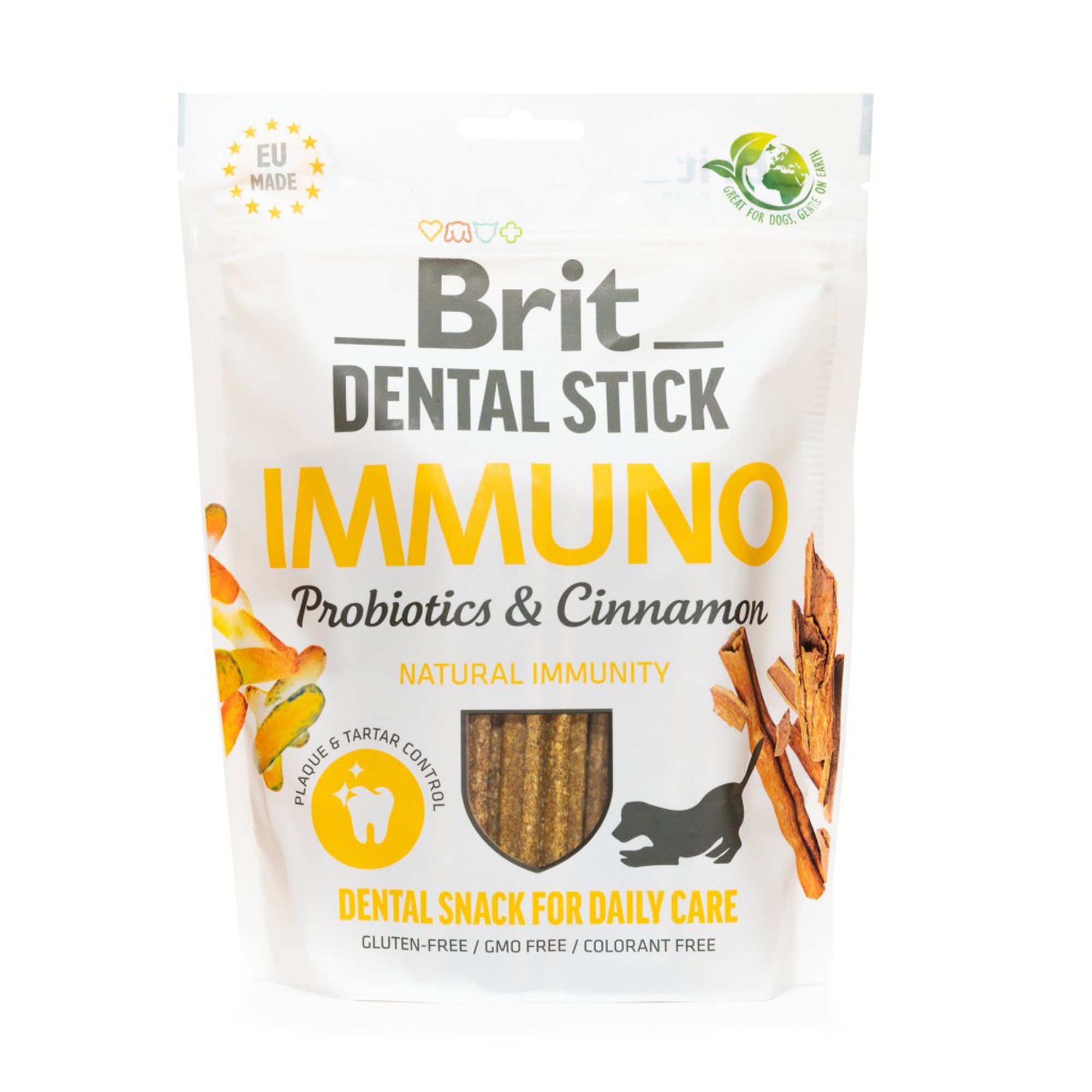 Ласощі для собак Brit Dental Stick Immuno пробіотики та кориця, 251 г